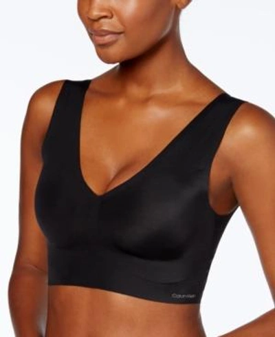 Shop Calvin Klein Invisibles Comfort V-neck Comfort Bralette Qf4708 In Black