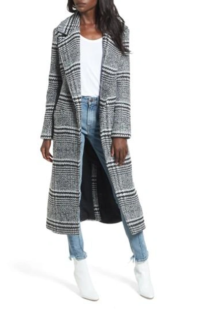 Shop Lovers & Friends Sabra Longline Plaid Coat In Black Check