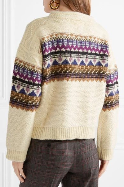 Shop Isabel Marant Étoile Elsey Fair Isle Wool-blend Sweater