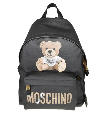Shop Moschino Backpack Teddy Bear Black Colour