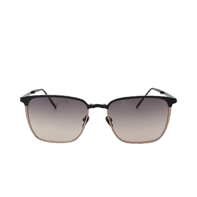 Shop Linda Farrow Square Rose Gold Sunglasses In Black