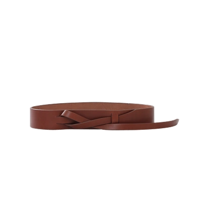 Shop Rosetta Getty Knot Belt In Brown