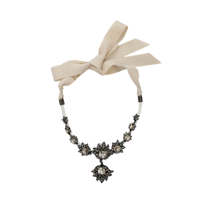 Shop Lanvin Blanche Short Necklace In Crystal