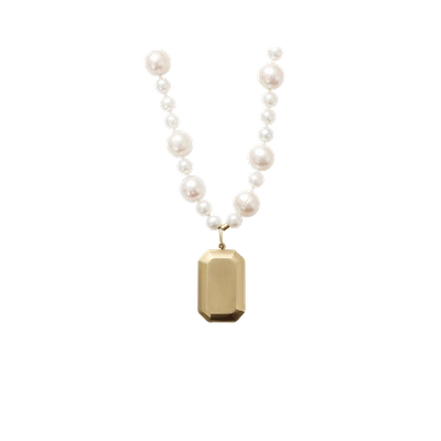 Shop Carolina Bucci Looking Glass Fresh Water Pearl Necklace In Ylwgold