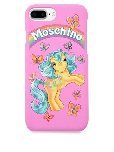 Shop Moschino My Little Pony Capsule Iphone 7 Plus Case In Fuchsia Multi