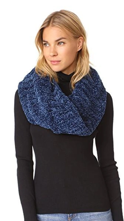 Shop Free People Love Bug Chenille Cowl Scarf In Navy