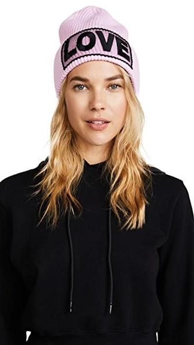 Shop Versace Love Hat In Pink Multi