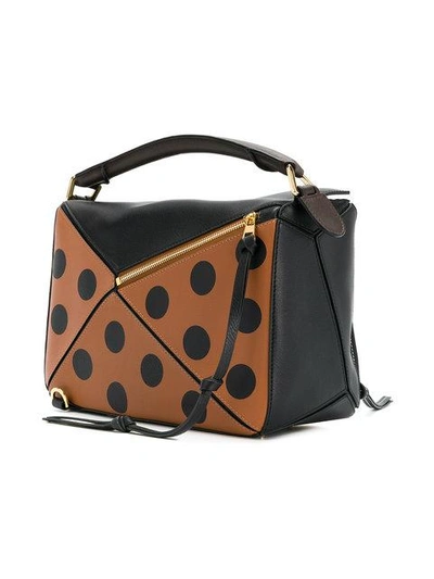 Shop Loewe Puzzle Polka-dot Shoulder Bag