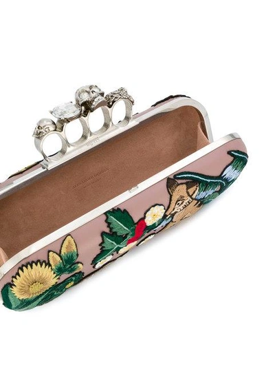 Shop Alexander Mcqueen Knuckle Long Box Clutch - Multicolour