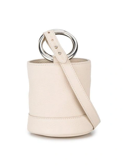 Shop Simon Miller White Bonsai 15 Mini Leather Bucket Bag