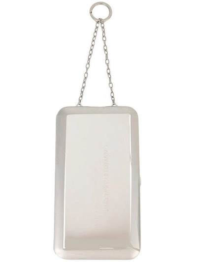 Shop Calvin Klein 205w39nyc Large Box Bag Keychain In Metallic
