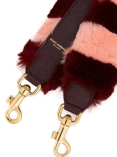 Shop Dolce & Gabbana Fur Bag Charm In Pink