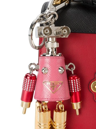 Shop Prada Pink Giulietta Robot Bag Charm - Pink & Purple