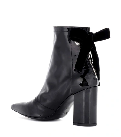 Shop Self-portrait X Clergerie Karli Patent Leather Ankle Boots In Black