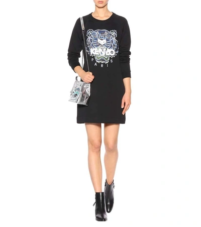 Shop Kenzo Embroidered Cotton Dress