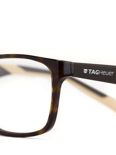Shop Tag Heuer Rectangular Frame Glasses