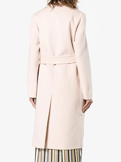 Shop Acne Studios Oversized Coat In Pink/purple