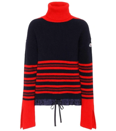 Shop Moncler Wool And Cashmere Sweater In Blue