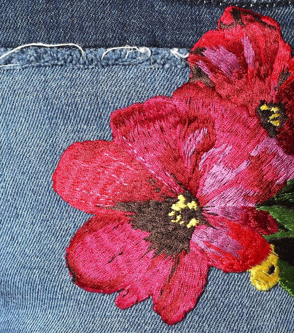 Dolce & Gabbana Floral Embroidered Distressed Skinny Jeans In Blue | ModeSens