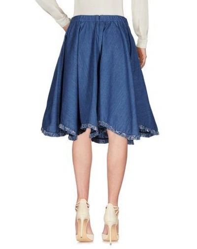 Shop Julien David Knee Length Skirts In Blue