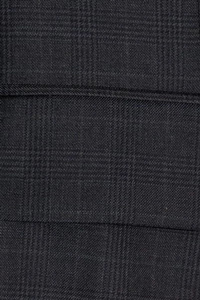 Shop Isabel Marant Miller Checked Wool Blazer In Midnight Blue