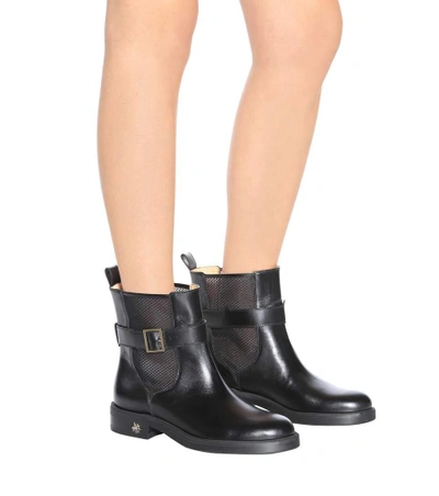 Shop Charlotte Olympia Triumph Leather Ankle Boots In Llack