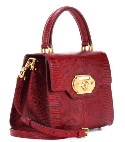 Shop Dolce & Gabbana Welcome Leather Shoulder Bag