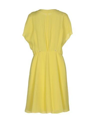 Shop Mugler Short Dress In Yellow