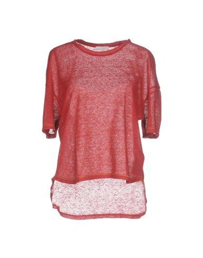 Shop Intropia Sweaters In Brick Red