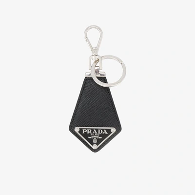 Shop Prada Black Keychain