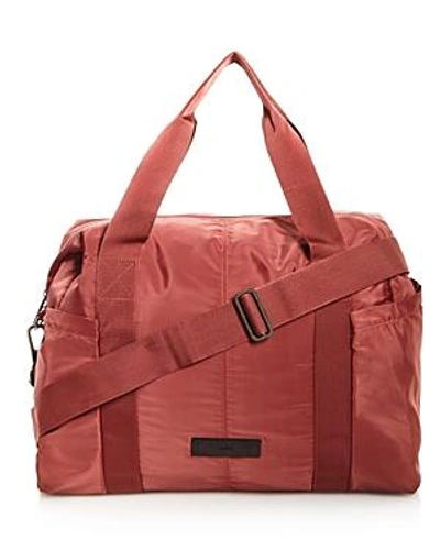 Shop Adidas By Stella Mccartney Shipshape Gym Bag In Clay Red/gunmetal