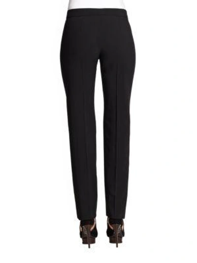 Shop Armani Collezioni Featherweight Wool Pants In Black