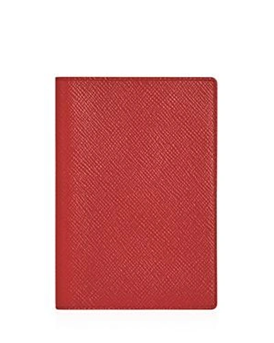 Shop Smythson Passport Cover In Red