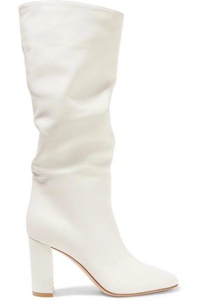 Shop Gianvito Rossi Laura 85 Leather Knee Boots