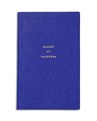 Shop Smythson Make It Happen Notebook In Cobalt