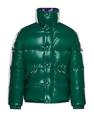 Shop Moncler Dejan Puffer Jacket In Dark Green