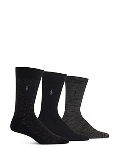 Shop Polo Ralph Lauren Super-soft Pattern Socks In Black
