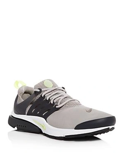 Shop Nike Men's Air Presto Essential Lace Up Sneakers In Gray/lime