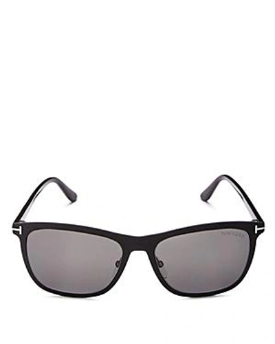 Shop Tom Ford Men's Alasdhair Square Sunglasses, 55mm In Matte Black