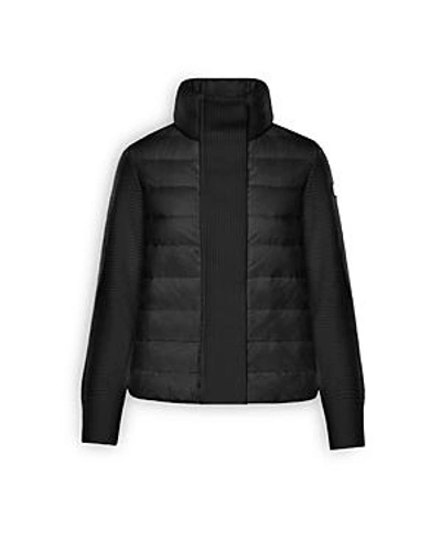 Shop Moncler Mixed Media Sweater In Black
