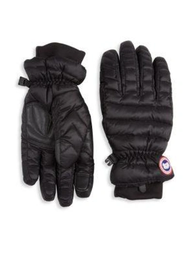 Shop Canada Goose Lightweight Quilted Gloves In Black