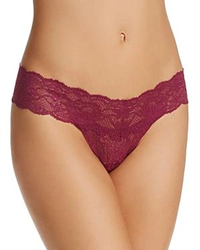 Shop Cosabella Never Say Never Cutie Low-rise Thong In Concord Grape