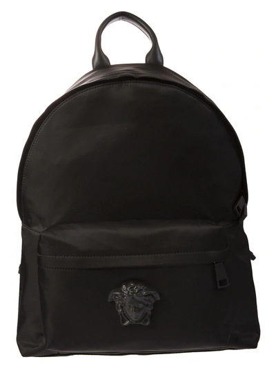 Shop Versace Medusa Backpack In Black