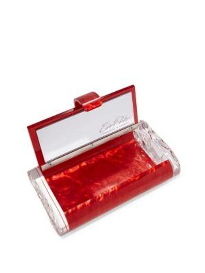 Shop Edie Parker Lara Acrylic Confetti Clutch In Obsidian