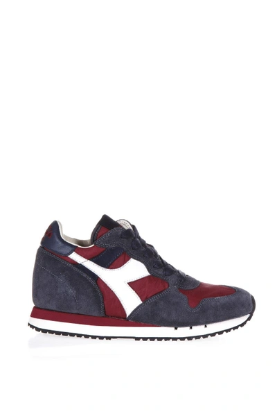 Shop Diadora Trident W Nyl Sneakers In Blue-red-white