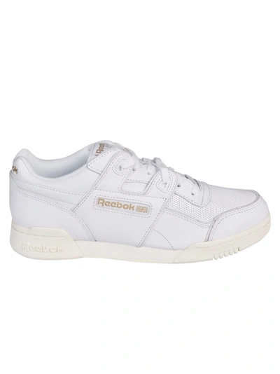 Shop Reebok Side Logo Sneakers In Bianco