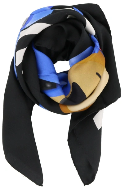 Shop Moschino Transformers Scarf In Black