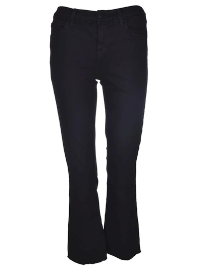 Shop J Brand Selena Mid Rise Cropped Jeans In Nero
