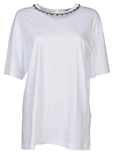 Shop N°21 No21 Embellished T-shirt In Bianco