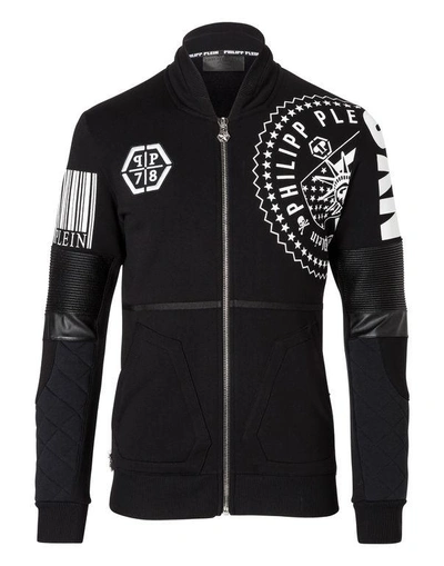 Shop Philipp Plein Jogging Jacket "stripes"